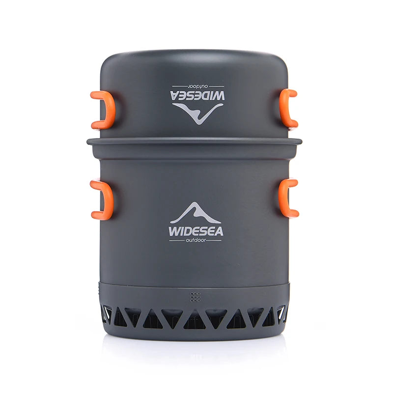 Widesea Camping Cookware Set – 1.3L & 2.3L Pots with Kettle for Outdoor Cooking
